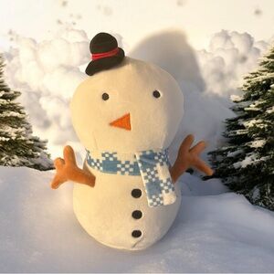 Pillowfort Holiday Snowman Plush Stuffed Animal Christmas Soft Toy 8" Tall - NEW